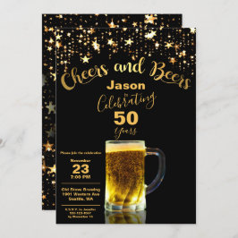 Invitación Saludos y cervezas 50° cumpleaños