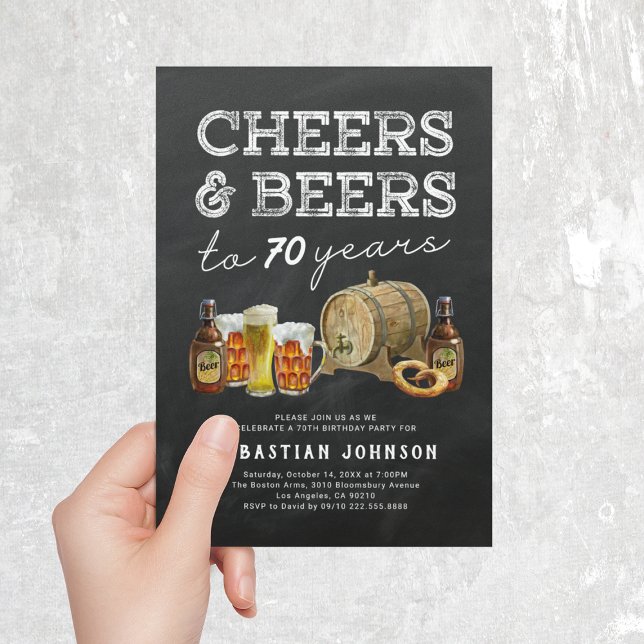 Invitación Saludos y cervezas 70° cumpleaños (Subido por el creador)