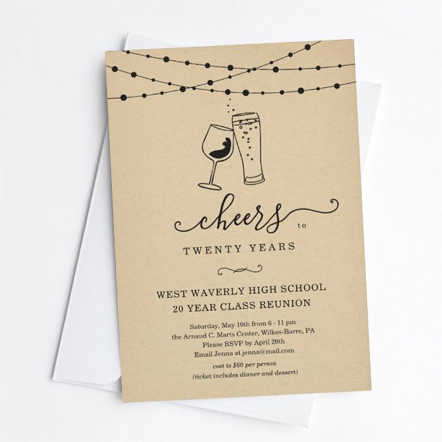 Invitación Saludos y cervezas a reunión de cualquier año de c (Subido por el creador)