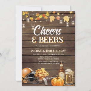 Invitación Saludos y cervezas Calabaza de Adultos Hombres Adu