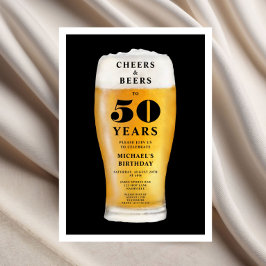 Invitación Saludos Y Cervezas Cumpleaños 50