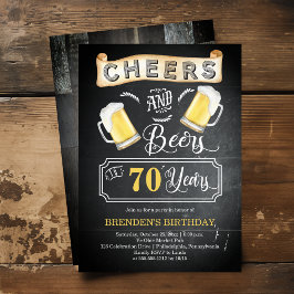Invitación Saludos y cervezas en la fiesta de cumpleaños de 7