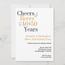 Saludos y cervezas Fiesta de cumpleaños conjunta m