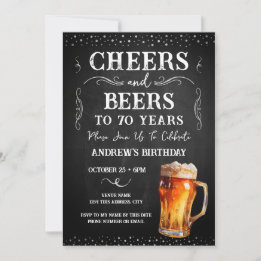 Invitación Saludos y cervezas Invitati por 70 cumpleaños