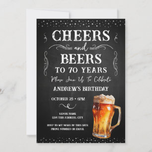 Invitación Saludos y cervezas Invitati por 70 cumpleaños