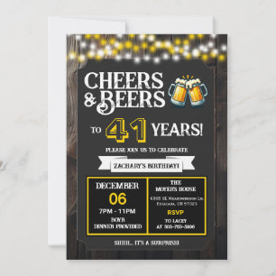 Invitación Saludos y Cervezas por 41 Años Sorpresa en el Pati