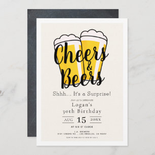 Invitación Saludos y cervezas sorprendentes Fiesta de cumplea