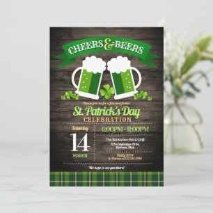 Invitación Saludos y cervezas St. Patrick's Day Fiesta