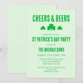 Invitación Saludos y cervezas St Patrick's Day Fiesta
