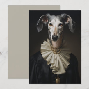Invitación Saluki Portrait Pearls y Colcar