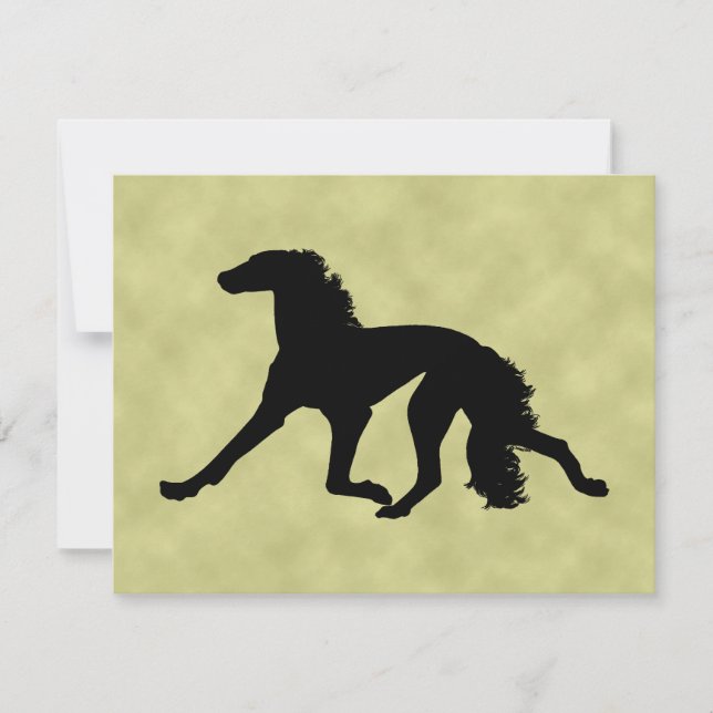 Invitación Saluki Silhouette (Anverso)
