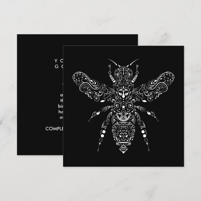 Invitación salva a las abejas (Anverso / Reverso)
