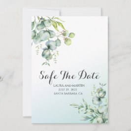 Invitación Salva la elegancia de la fecha Eucalipto