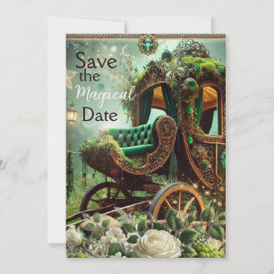 Invitación Salva la Fecha Mágica – Carruaje del Bosque Encant