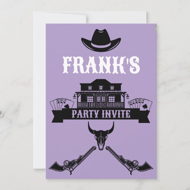 Invitación Salvaje cumpleaños de la Américas Occidental (Anverso)