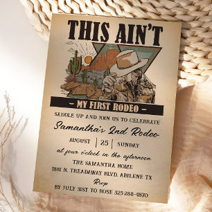 Invitación Salvaje Cumpleaños Occidental Cumpleaños Cowboy Oc