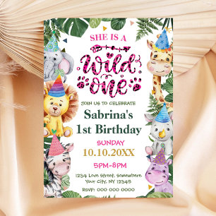 Invitación salvaje de Chica de un cumpleaños