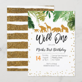Invitación salvaje de cumpleaños de Safari