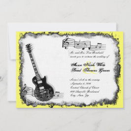 Invitación salvaje de la boda de la música del