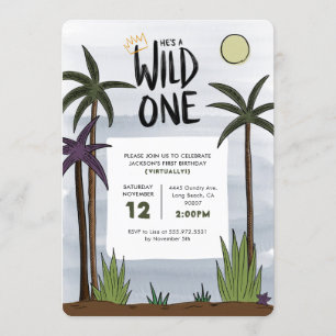 Invitación salvaje de un cumpleaños