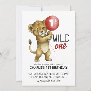 Invitación salvaje de un cumpleaños, primer cumple