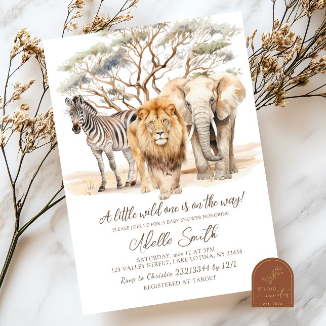 Invitación salvaje de un Safari a Baby Shower (Subido por el creador)