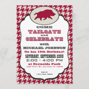 Invitación salvaje del cumpleaños del cerdo