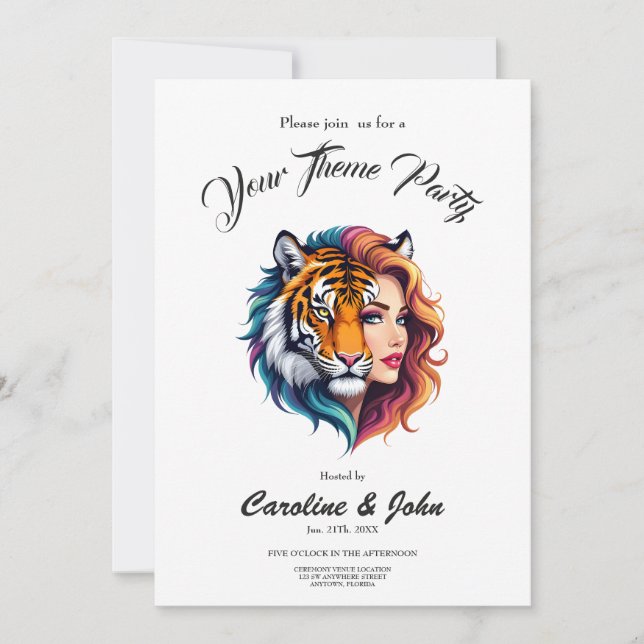 Invitación Salvaje interior – Diosa del Espíritu del Tigre. (Anverso)