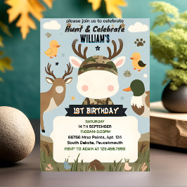 Invitación salvaje relleno Camo Oh pato de ciervo caza 1º cum