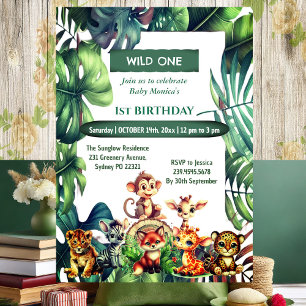 Invitación Salvaje Safari Selva Tropical Sale Cumpleaños