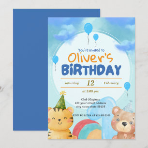 Invitación Salvaje salvaje de la selva tropical cute un prime