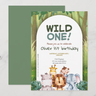 Invitación Salvaje salvaje de la selva tropical cute un prime
