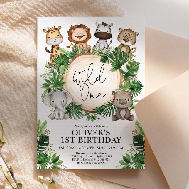 Invitación Salvaje salvaje de la selva tropical cute un prime (Subido por el creador)