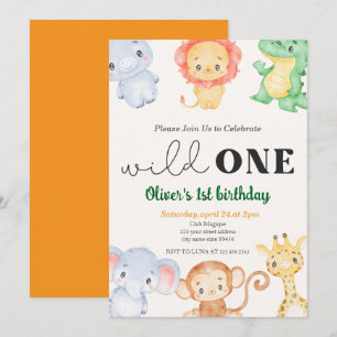 Invitación Salvaje salvaje de la selva tropical cute un prime