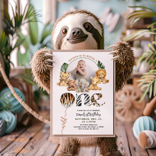 Invitación Salvaje Un género moderno Neutral Primer cumpleaño