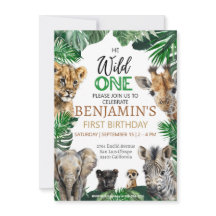 Salvaje un Safari de primer cumpleaños