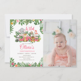 Invitación Salvaje Una Selva Safari Primera Niña Nacida