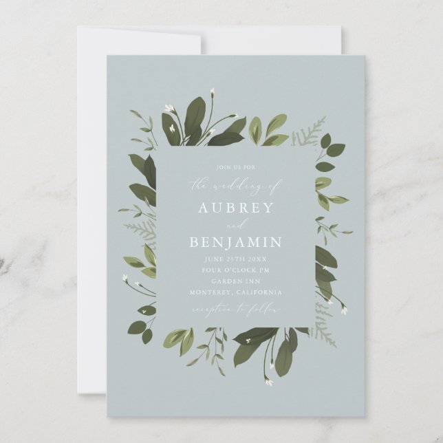 Invitación Salvaje y verde (Anverso)