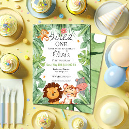 Invitación Salvajes animales de la jungla