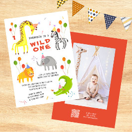 Invitación Salvajes animales salvajes de un primer cumpleaños