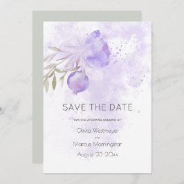 Invitación Salvar la cadera Rosa púrpura de Lilac pálido
