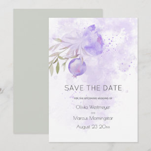 Invitación Salvar la cadera Rosa púrpura de Lilac pálido