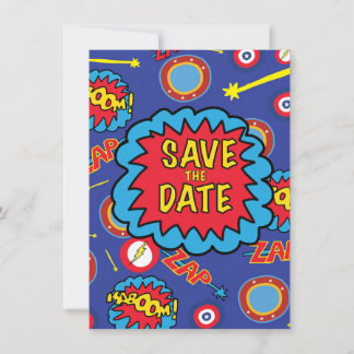 Invitación Salvar la Fecha Héroes del Cómic