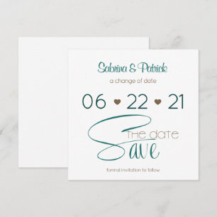 Invitación Salvar la fecha rica BOHO Hunter Green