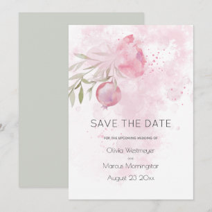 Invitación Salvar la fecha Rosa y Rosehip de la cabaña rosa p