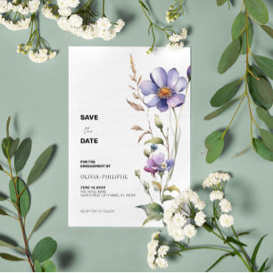 Invitación Salvar La Flor De Cita