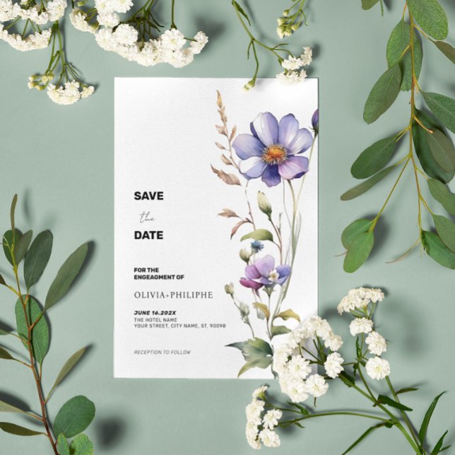 Invitación Salvar La Flor De Cita (Subido por el creador)