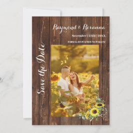 Invitación Salvar los girasoles de la vegetación del campo de