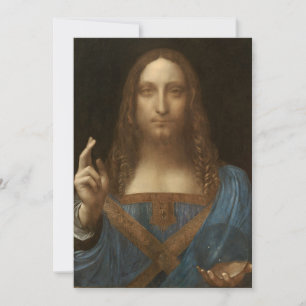 Invitación Salvator Mundi (Jesucristo) de Leonardo da Vinci