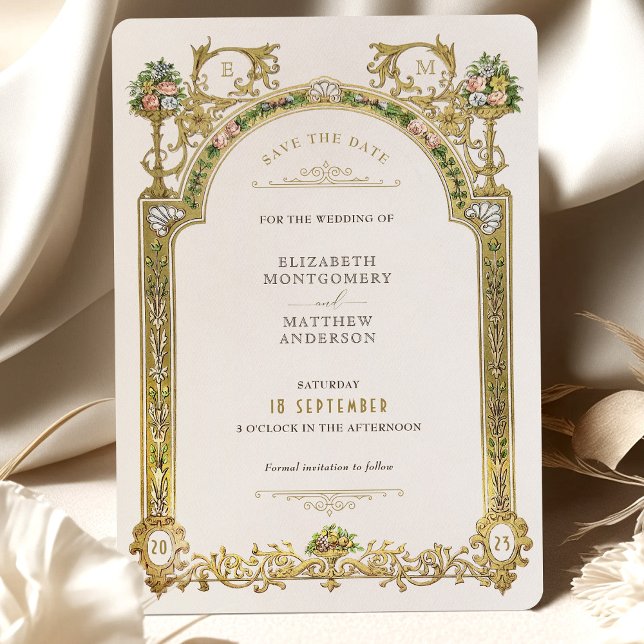Invitación Salve La Fecha Victoria Royal Elegance Boda (Subido por el creador)